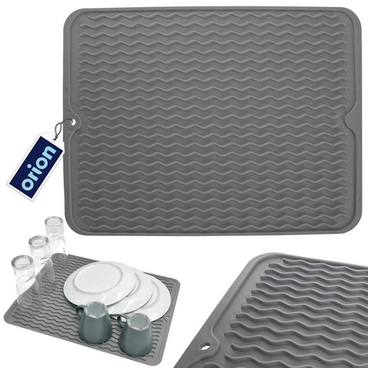 Orion, gumowa mata do suszenia naczyń, szara, 40-30,5 cm