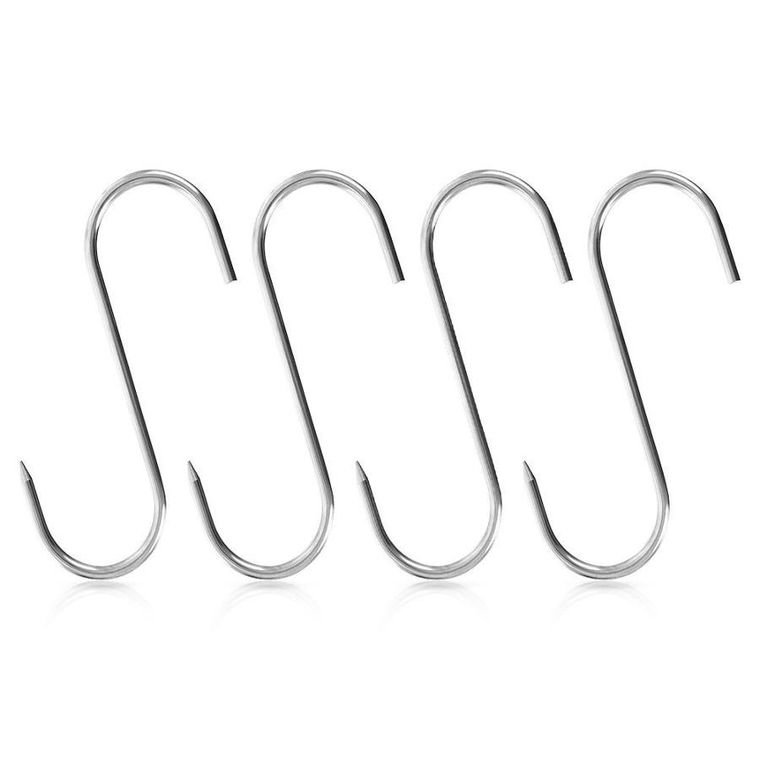 Orion, haczyk wędzarniczy, stalowy, 4 szt., 15-12 cm