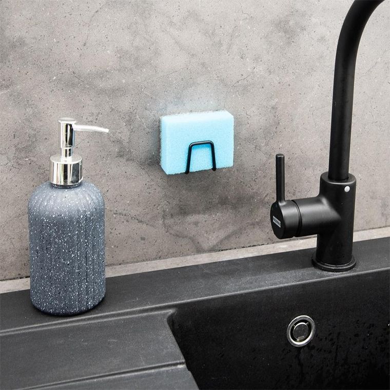 Orion, haczyk wieszak samoprzylepny, czarny, 4,8-4,8 cm, 2 szt.