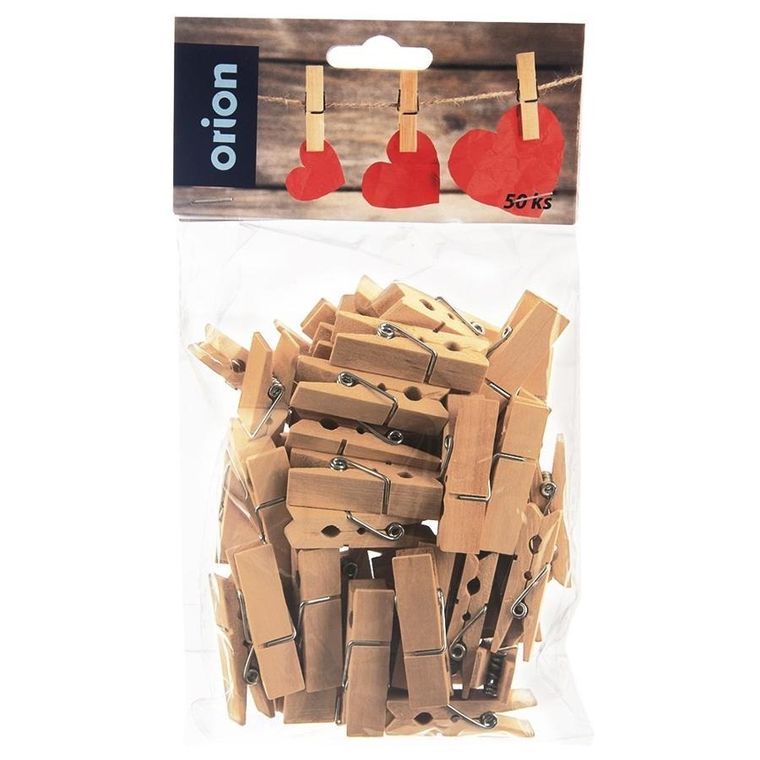 Orion, klamerki dekoracyjne, drewniane, 4.5 cm, 50 szt.