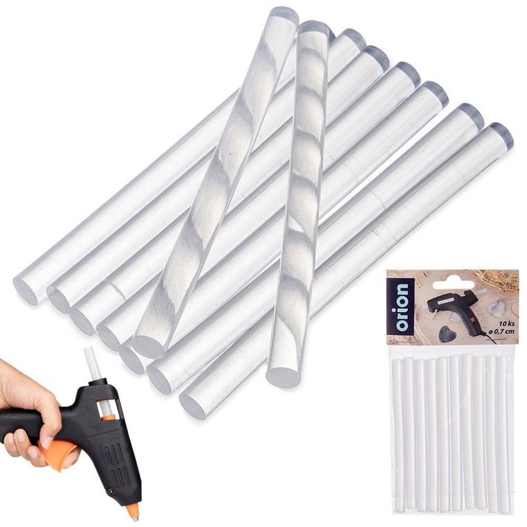 Orion, klej do pistoletu na gorąco, 0,7 cm, 10 szt.