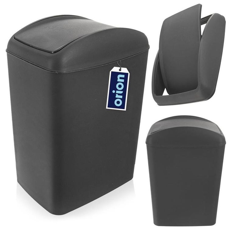 Orion, kosz na śmieci, plastikowy szary, 10l