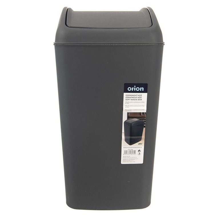 Orion, kosz na śmieci, plastikowy szary, 20l