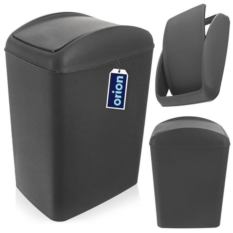 Orion, kosz na śmieci, plastikowy szary, 40l