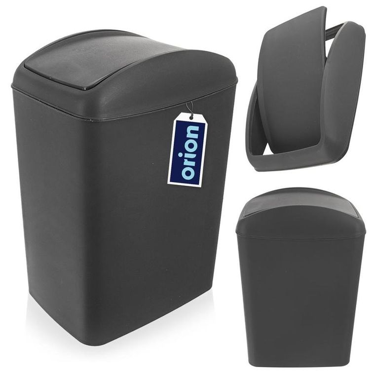 Orion, kosz na śmieci, plastikowy szary, 5l