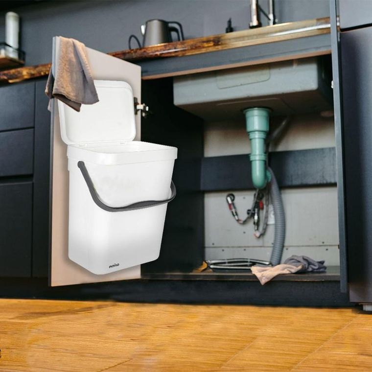 Orion, kosz na śmieci, zawieszany, biały, 10l