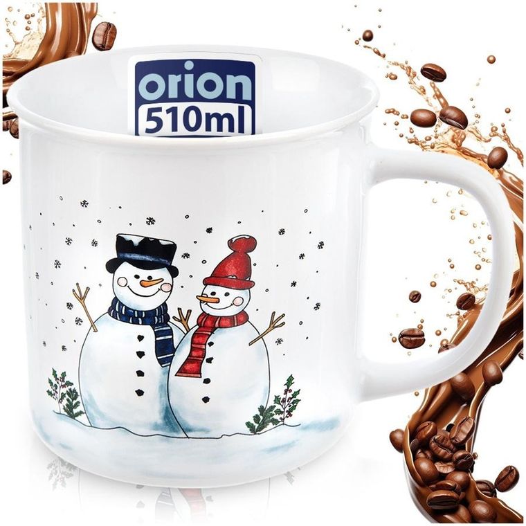 Orion, kubek ceramiczny, bałwan, 470 ml