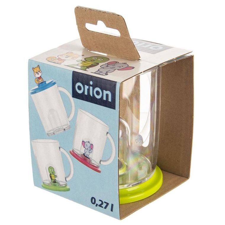 Orion, kubek z figurką dla dziecka, żółw, 240 ml
