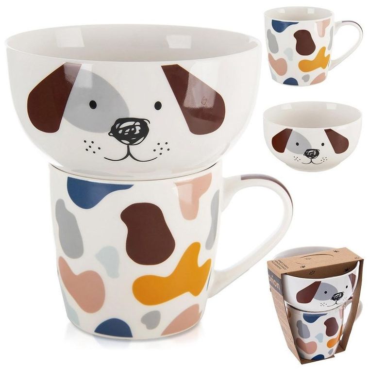 Orion, kubek z miseczką, porcelanowy, zestaw dla dziecka, 2 elementy