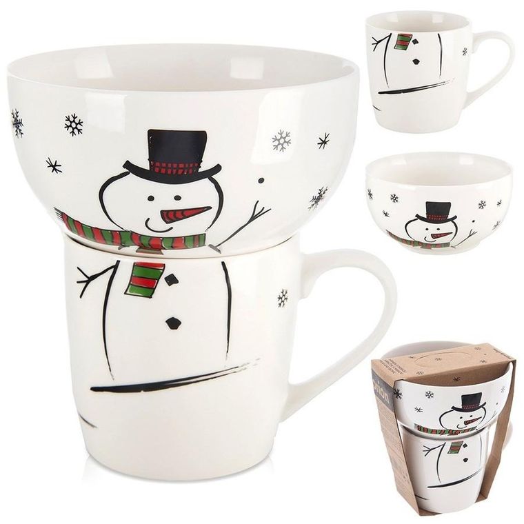 Orion, kubek z miseczką, porcelanowy, zestaw dla dziecka, 2 elementy