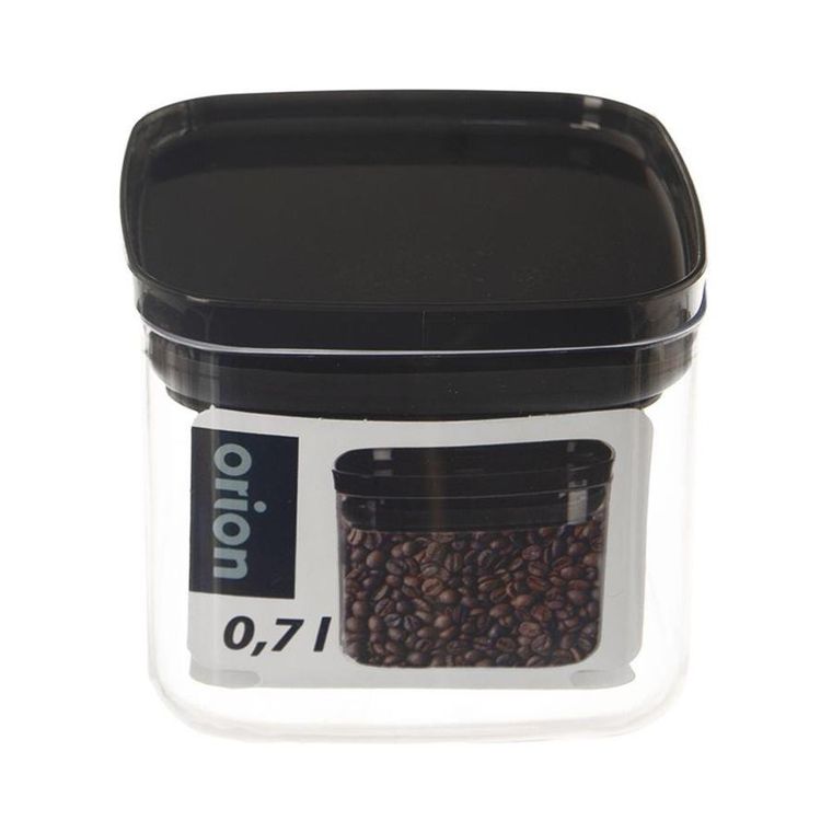 Orion, kwadratowy pojemnik kuchenny z pokrywką i uszczelką, do żywności, 700 ml