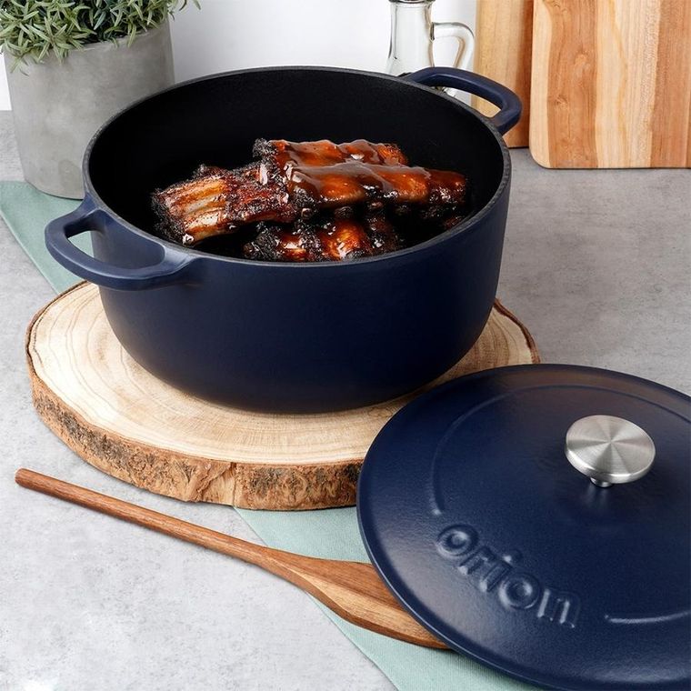 Orion, Litina, garnek z pokrywką, żeliwny, emaliowany, 26 cm, 5,2l