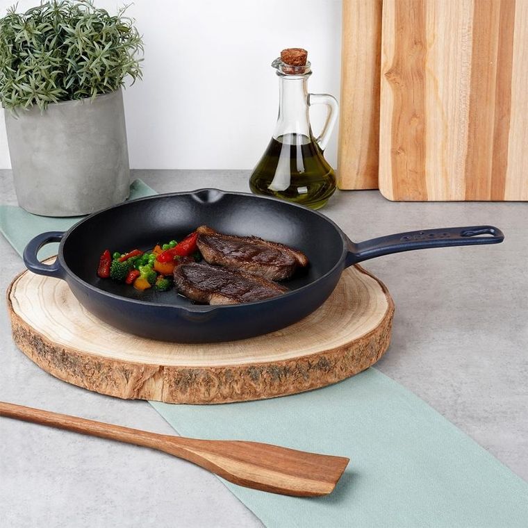 Orion, Litina, patelnia żeliwna emaliowana, 24 cm