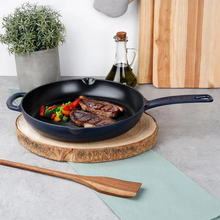 Orion, Litina, patelnia żeliwna emaliowana, 28 cm