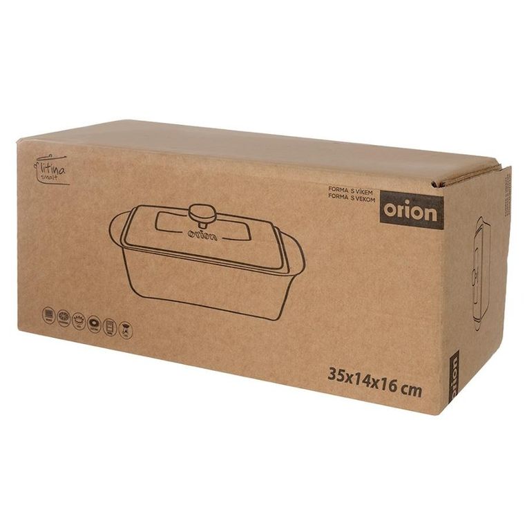 Orion, Litina smalt, forma do chleba z pokrywką, żeliwna, 35 cm, 3l