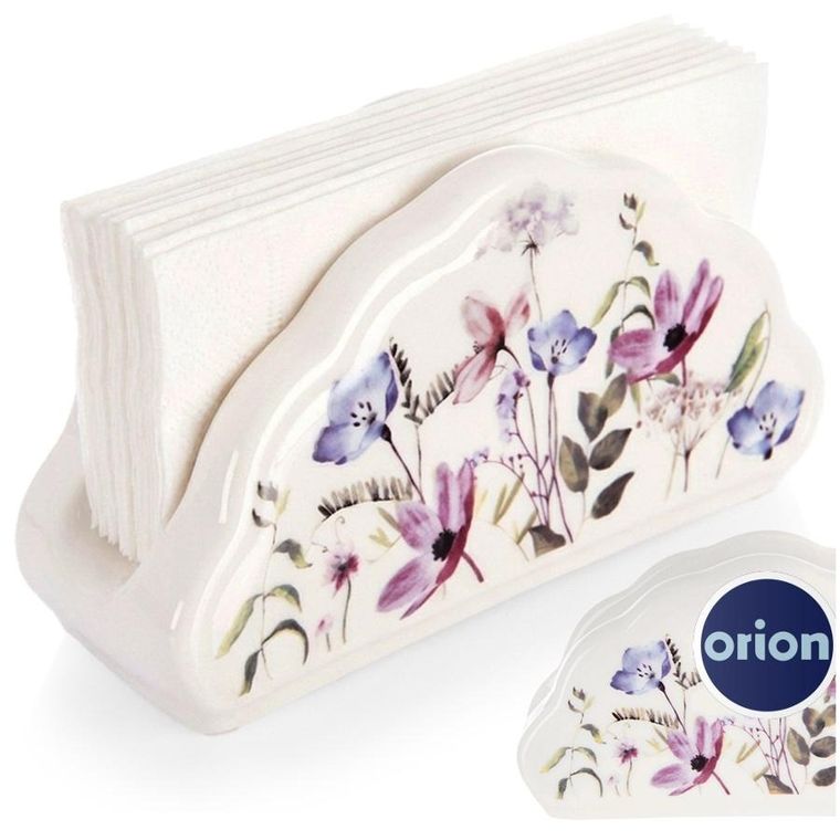 Orion, Louka, serwetnik porcelanowy, kwiaty, 13-4,5-7 cm