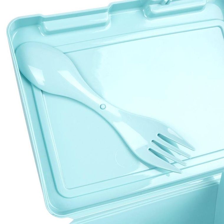 Orion, lunchbox z przegrodą i sztućcami, kwiaty, 1 l