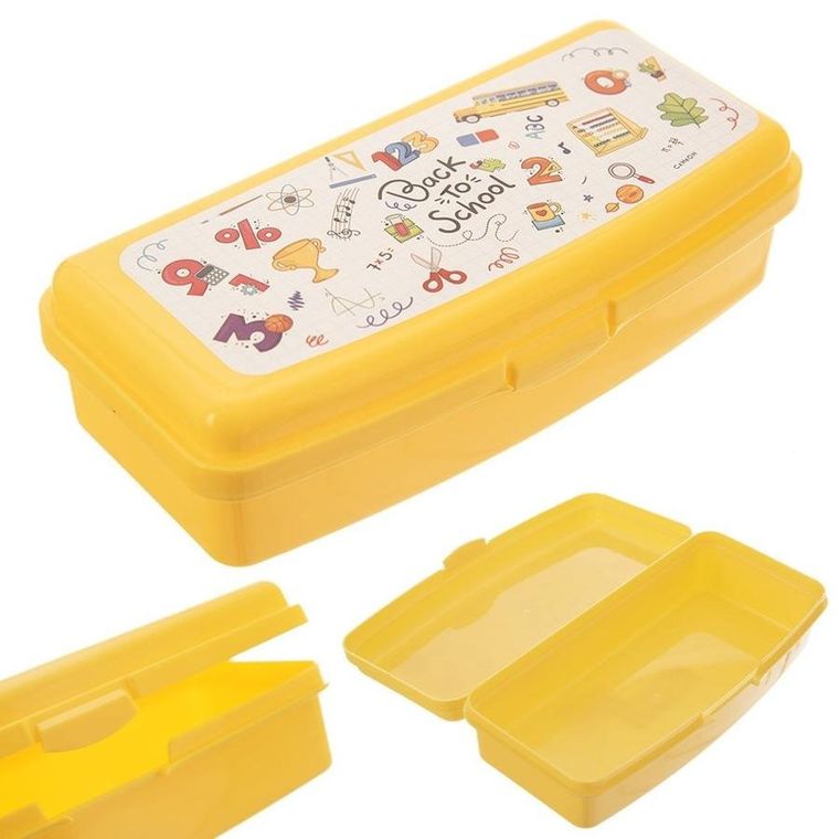 Orion, lunchbox, żółty, 21-9.5-5.5 cm