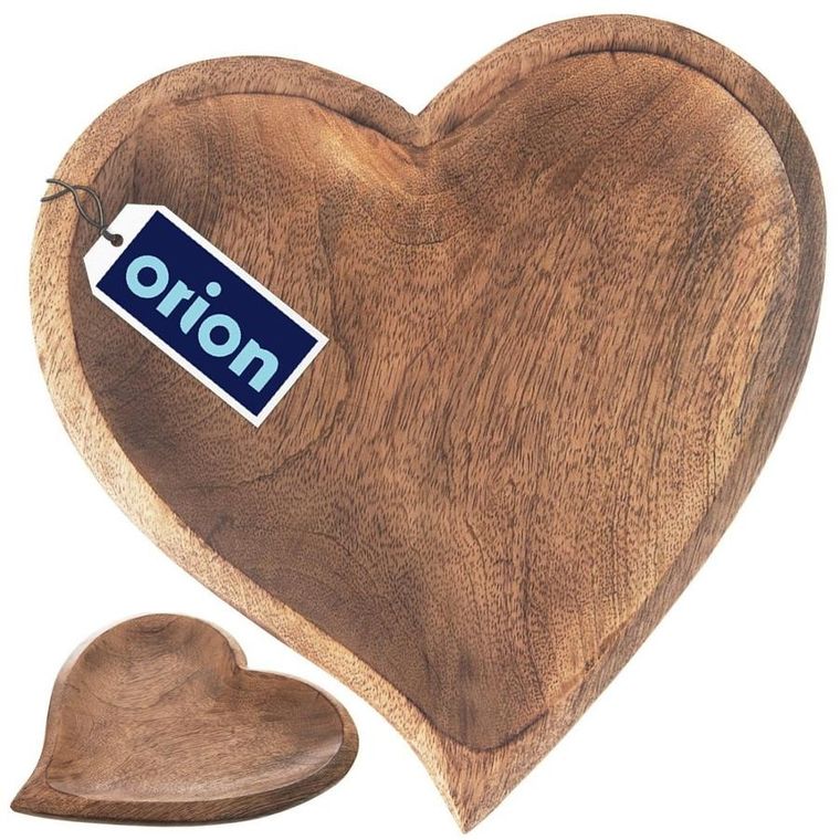 Orion, Mango, drewniany talerz na przekąski, 25-25 cm