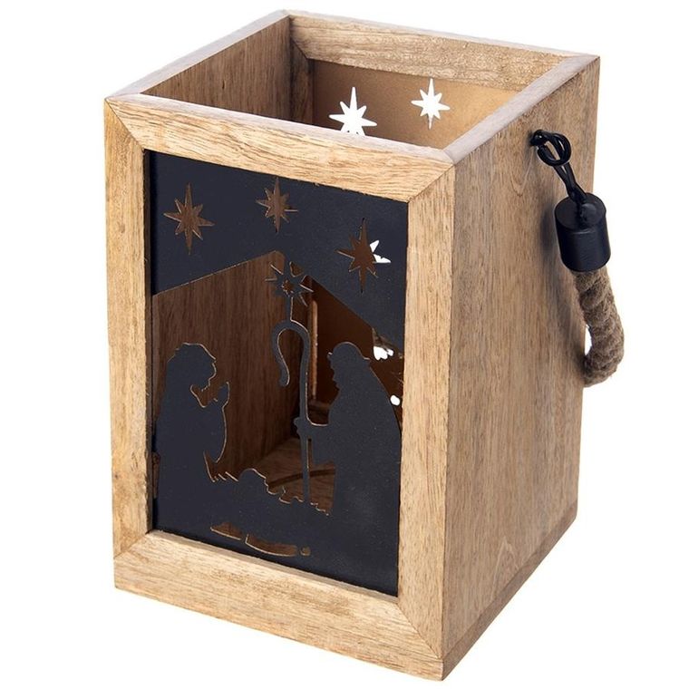 Orion, Mango, lampion na świeczkę, szopka, 14-14-20 cm