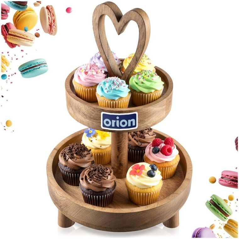 Orion, Mango, patera drewniana, 2-poziomowa, 42 cm