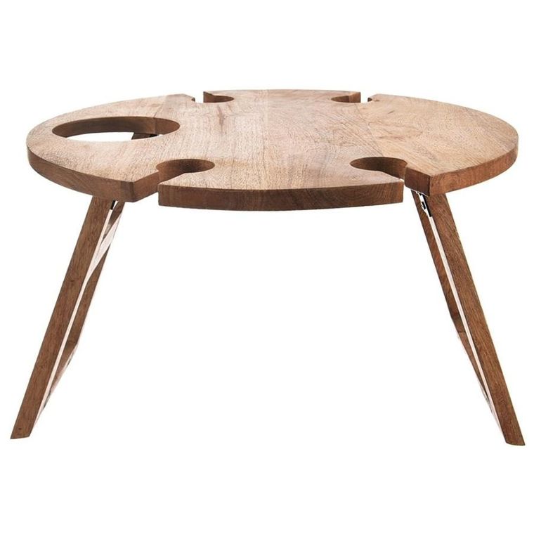 Orion, Mango, stolik piknikowy na wino, drewniany, składany, 39,5-24,5 cm