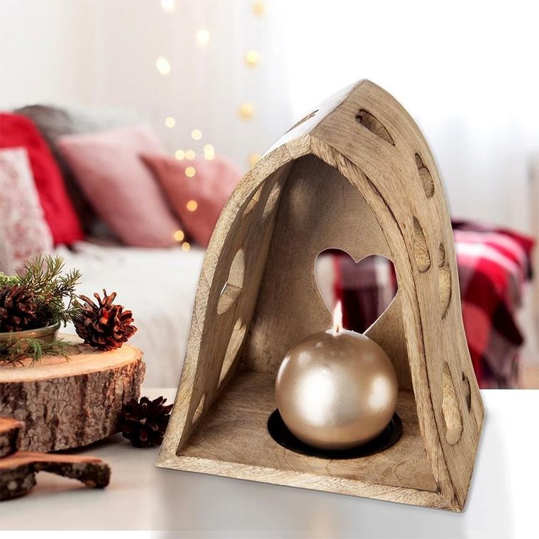 Orion, Mango, świecznik, serca, 21-14,5-23,5 cm