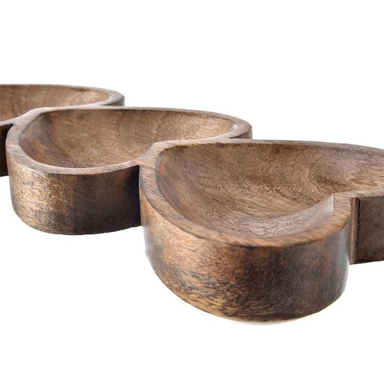 Orion, Mango, talerz na przekąski, drewniany, serce, 40-16 cm