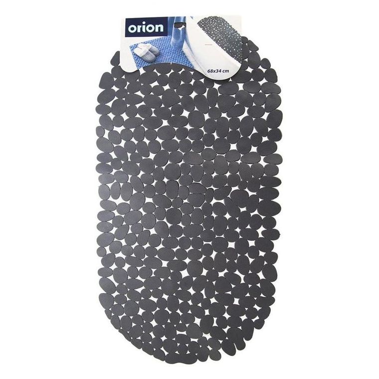 Orion, mata antypoślizgowa pod prysznic, szara, 68-34 cm