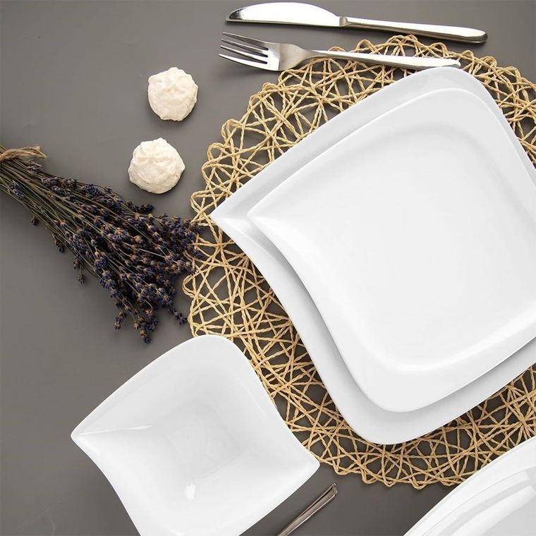 Orion, Mona, talerz obiadowy, porcelanowy, 25-25 cm