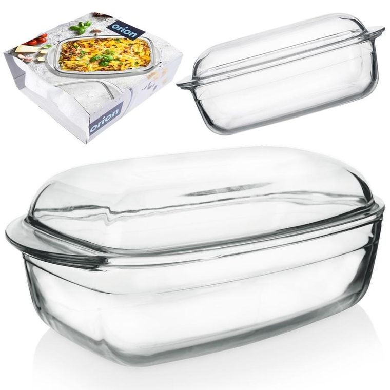 Orion, naczynie żaroodporne szklane z pokrywką, 32.5-19-13 cm, 2.9l