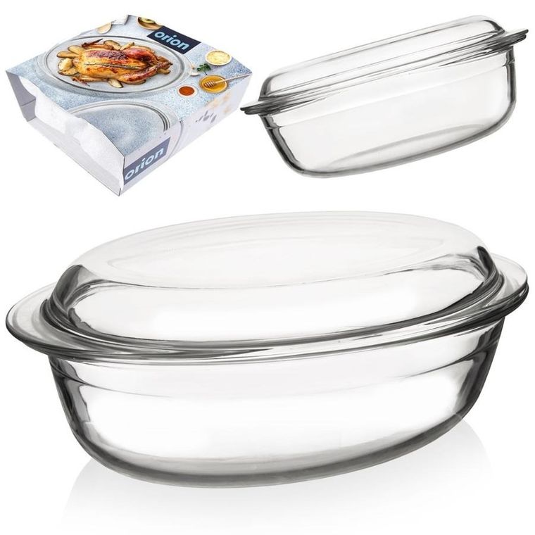 Orion, naczynie żaroodporne szklane z pokrywką, 33-20-13 cm, 3 l