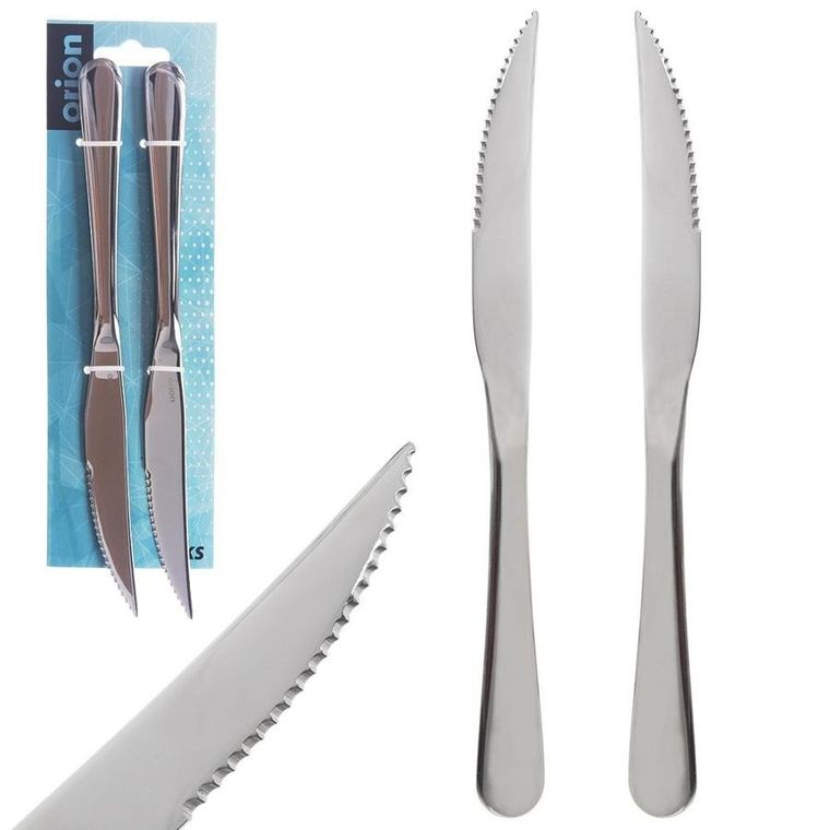 Orion, noże do steków i burgerów, stalowe, 2 szt.