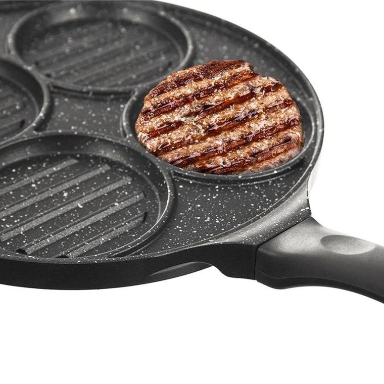 Orion, patelnia grillowa do smażenia, 4 otwory, Grande, 26,5 cm