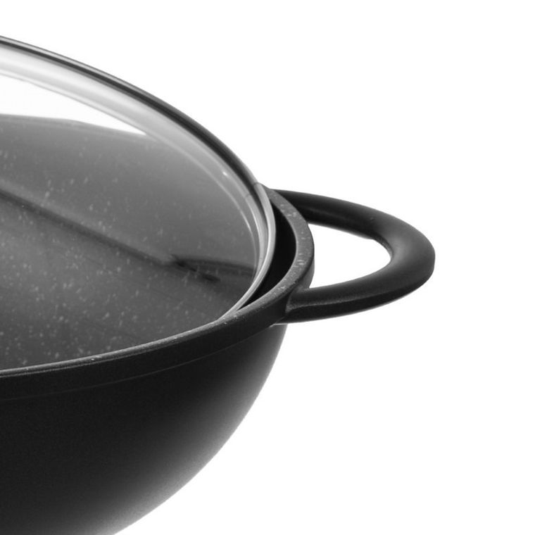 Orion, patelnia, wok, granitowa, garnek, Grande, 32 cm