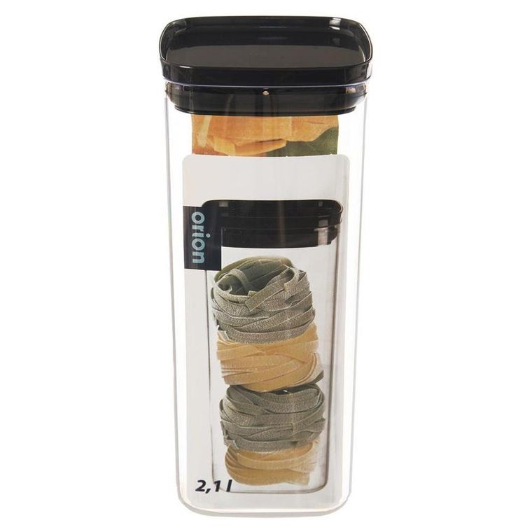 Orion, pojemnik kwadratowy z pokrywką i uszczelką, do żywności, 2,1 l