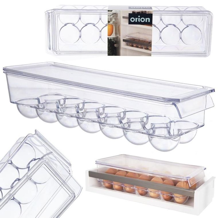 Orion, pojemnik na jajka z pokrywką, 14 jajek