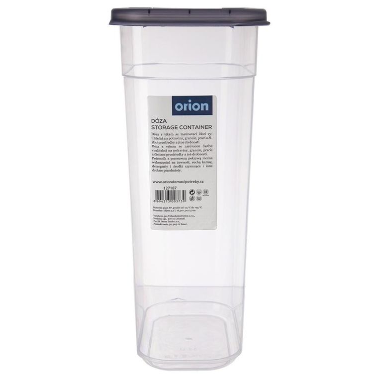 Orion, pojemnik na produkty sypkie z dozownikiem, grey, 3,2l