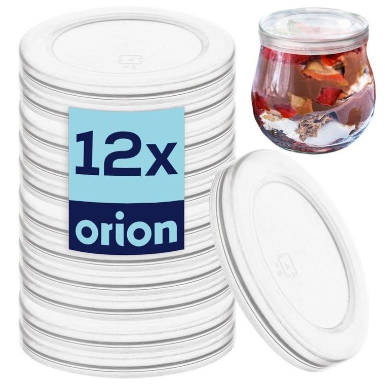Orion, pokrywka do słoika na jogurt, 6,8 cm, 12 szt.