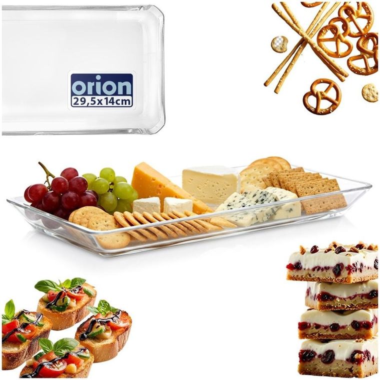 Orion, półmisek prostokątny, szklany, 30-14-2 cm