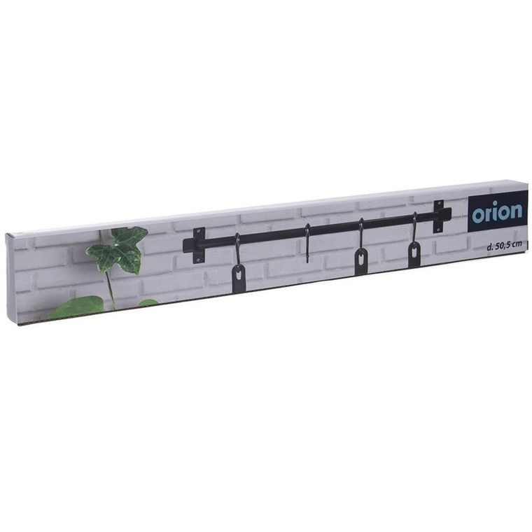 Orion, reling kuchenny, metalowy, czarny, 50,5 cm