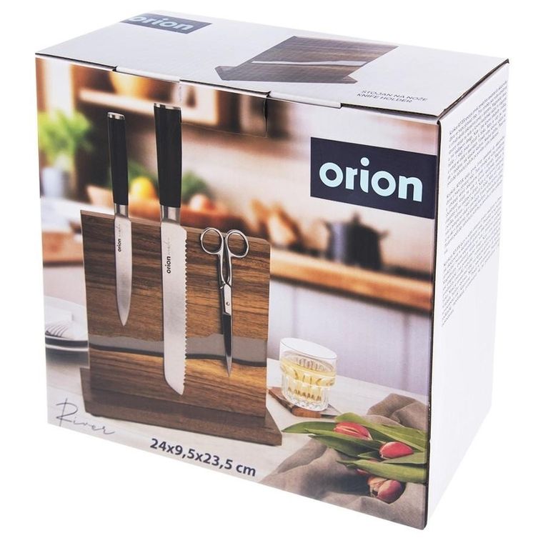 Orion, River, drewniany stojak na noże, magnetyczny