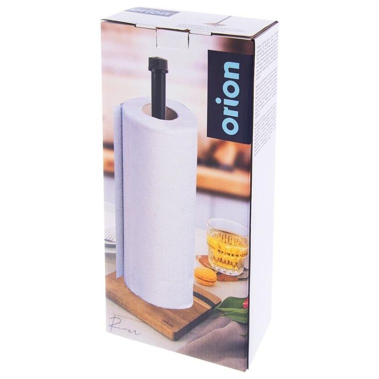 Orion, River, stojak na ręcznik papierowy, czarny, 35 cm