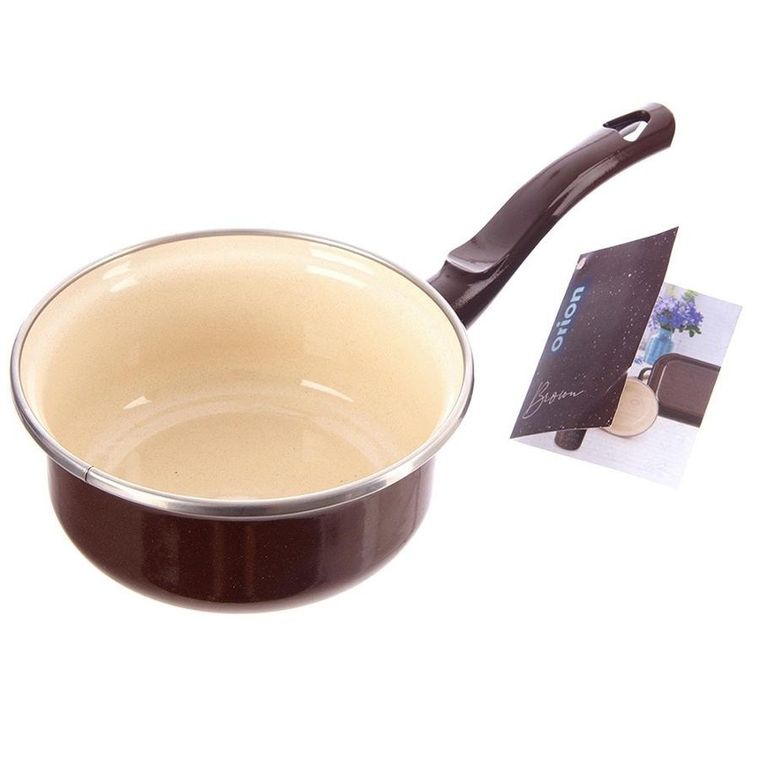 Orion, rondel emaliowany, brown, 14 cm, 620 ml