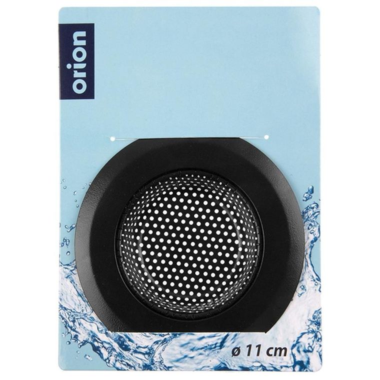 Orion, sitko do zlewu, stalowe, czarne, 11,5 cm