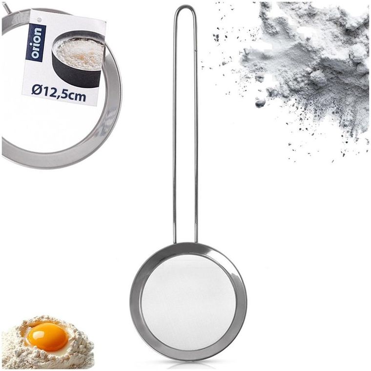 Orion, sitko kuchenne stalowe z uchwytem, 12,5 cm
