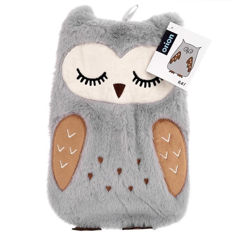 Orion, Sowa, termofor w pokrowcu, szary, 600 ml