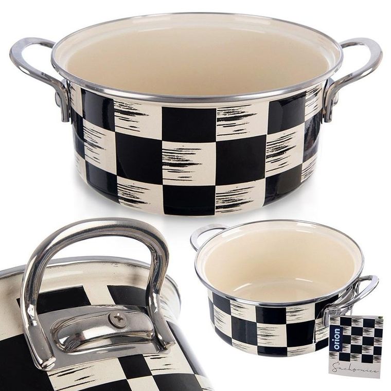 Orion, Szachownica, garnek emaliowany, 20 cm, 2,2l