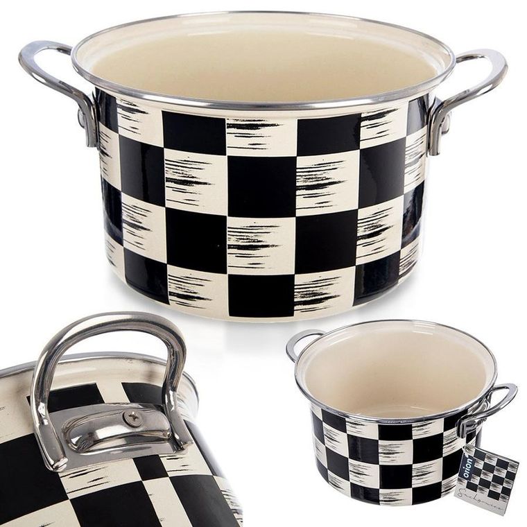 Orion, Szachownica, garnek emaliowany, 22 cm, 4 l
