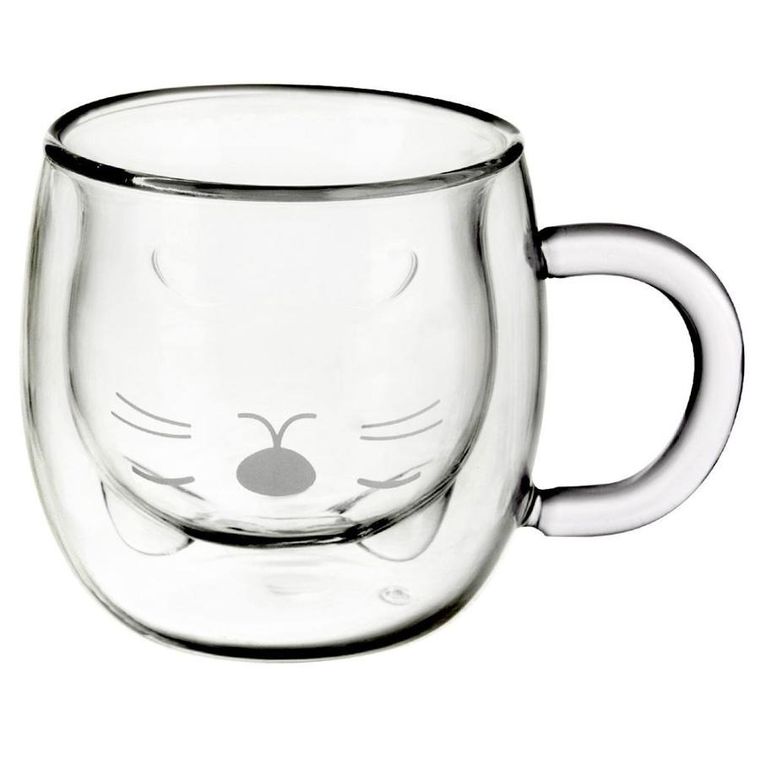 Orion, szklanka termiczna z podwójną ścianką, kotek, 270 ml